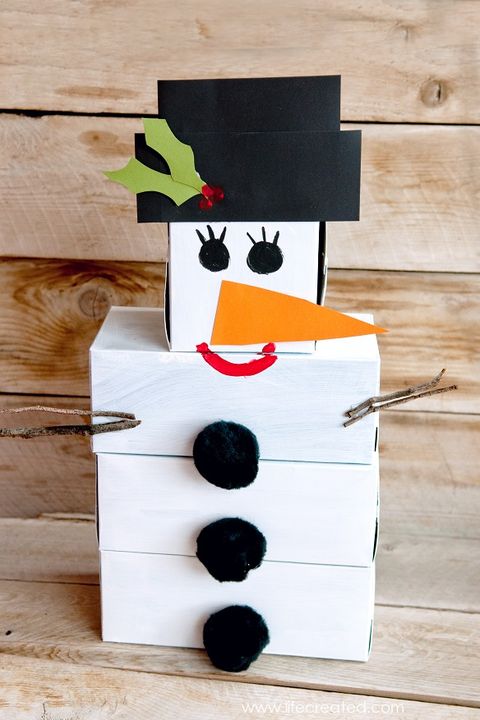 snowman tissue box bowling christmas game