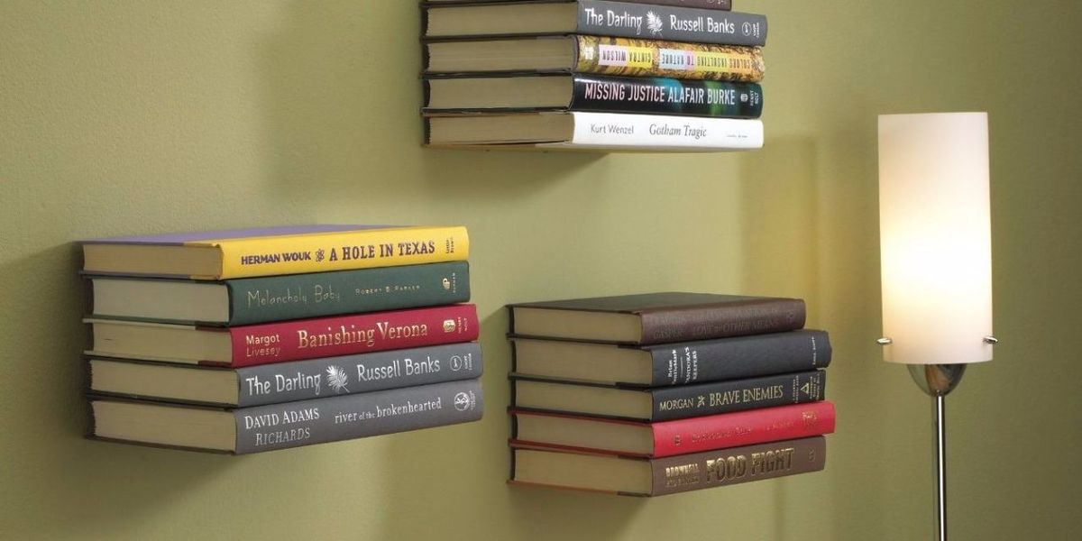How to Make DIY Floating Shelves Out of Your Old Books - Floating Bookshelf  Tutorial