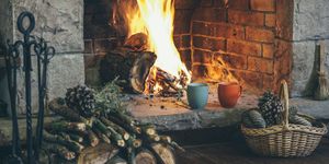 Hearth, Heat, Fireplace, Fire, Flame, Still life photography, Wood, Tree, Room, Interior design, 