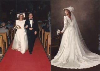 This Wedding Dress Mix Up That Hened 30 Years Ago Was Solved In Shannon Mcnamara At Her 1986 Wedding In The Dress That Went Missing