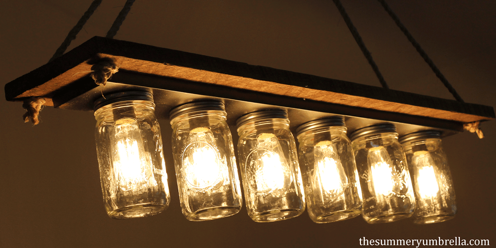 Every Dining Room Needs One Of These DIY Rustic Mason Jar Light Fixtures   Landscape 1485378378 Masonjarlight26 