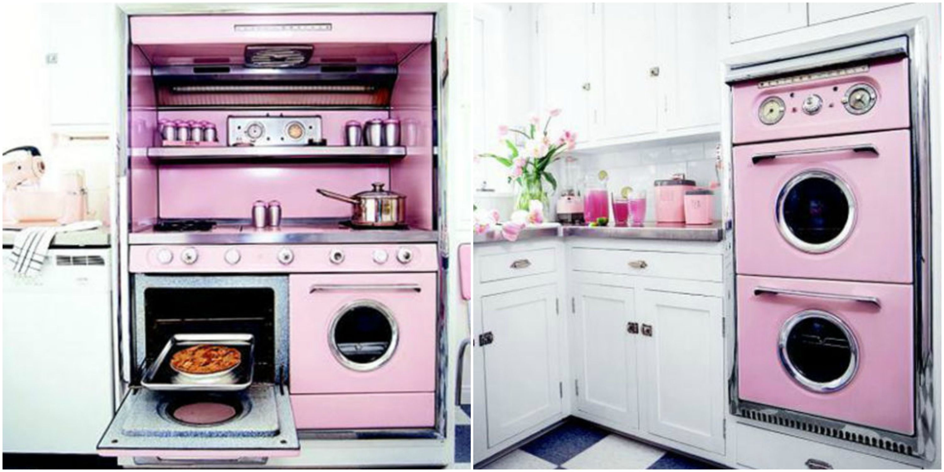 Pink Retro Kitchen Decorating Ideas Vintage Kitchen Decor