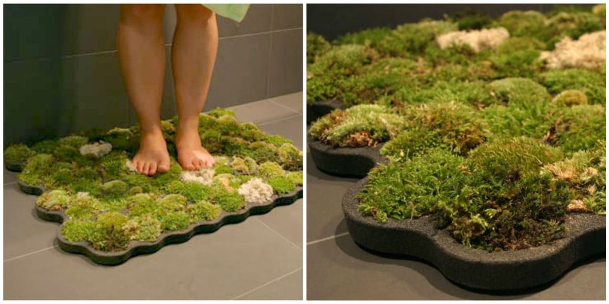 Moss Bath Mat Adds Nature To Your Bathroom - How to Make DIY Moss Bath Mat