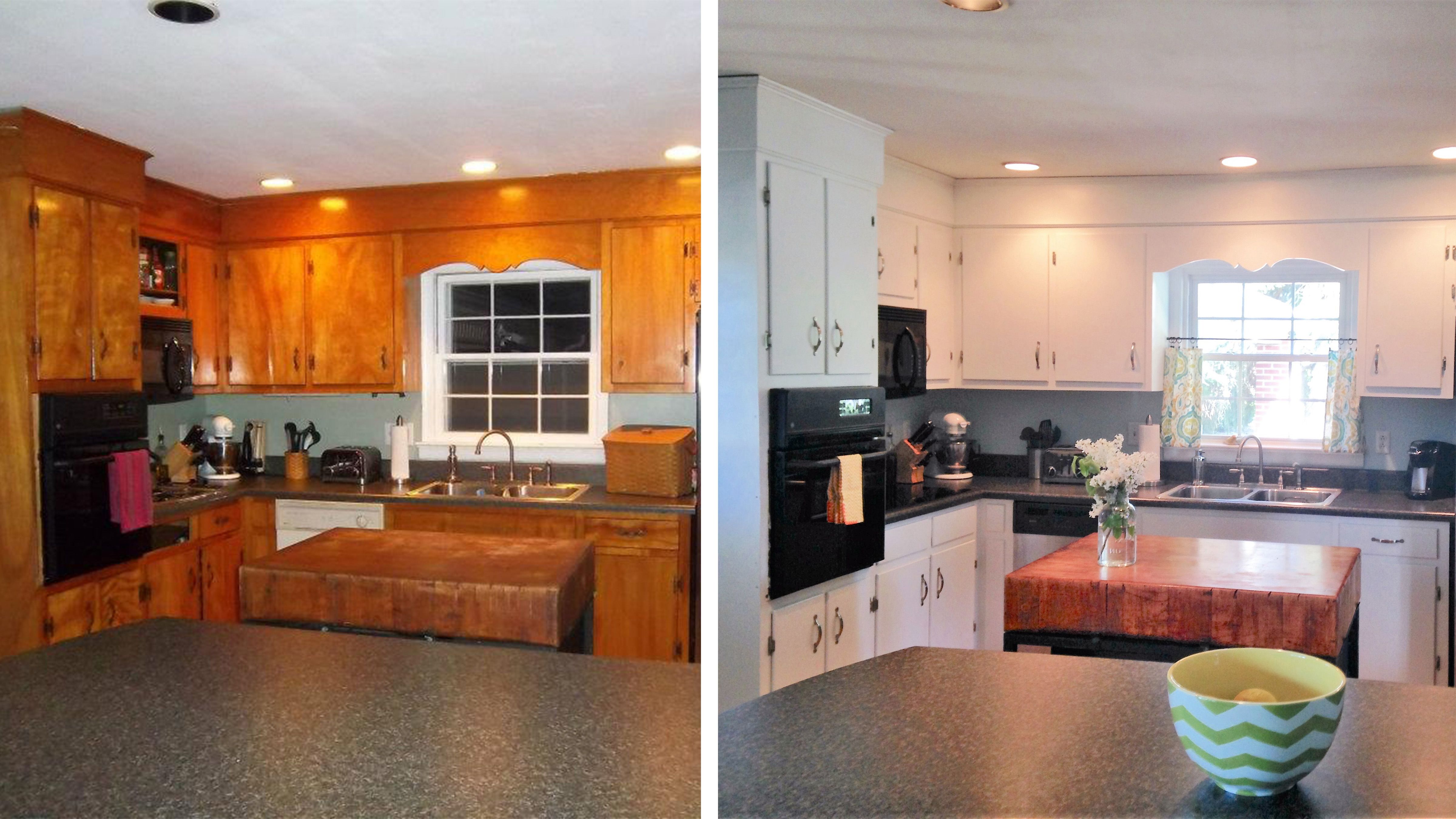 10 DIY Kitchen Cabinet Makeovers Before After Photos That