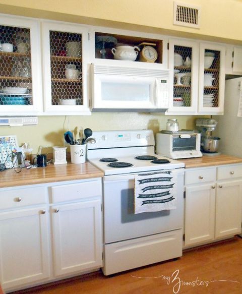 15 DIY Kitchen Cabinet Makeovers - Before & After Photos of Kitchen ...