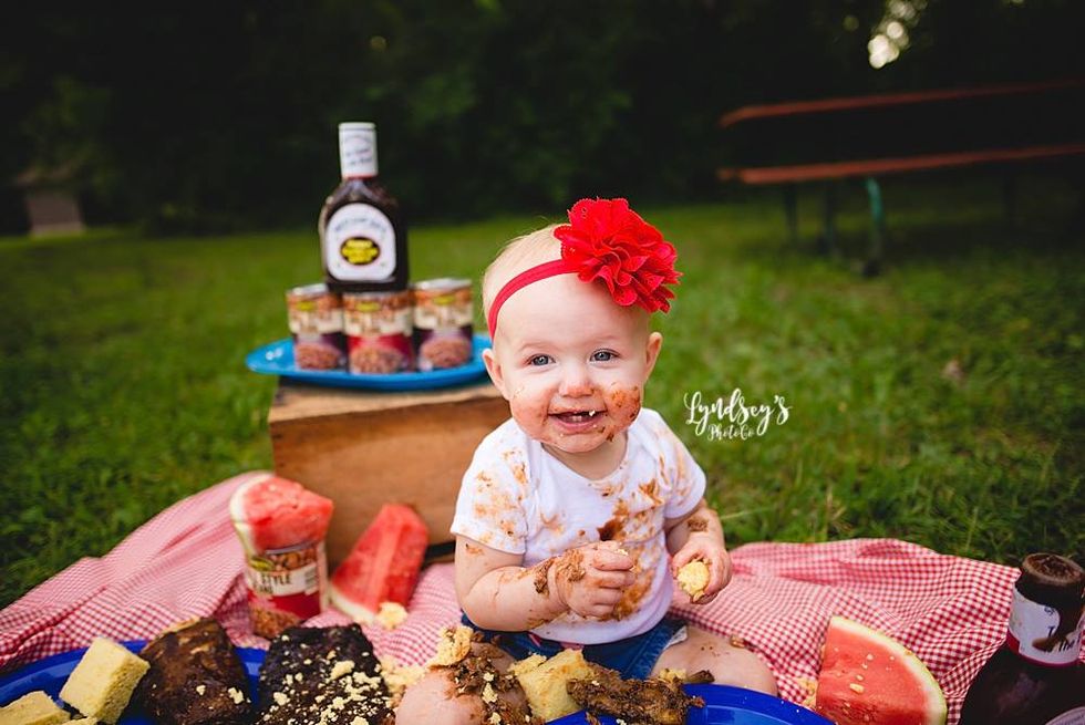 Baby's Barbecue Smash - First Birthday Food Smashes