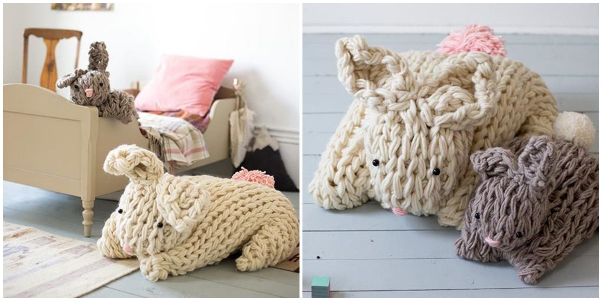 chunky knit stuffed animal