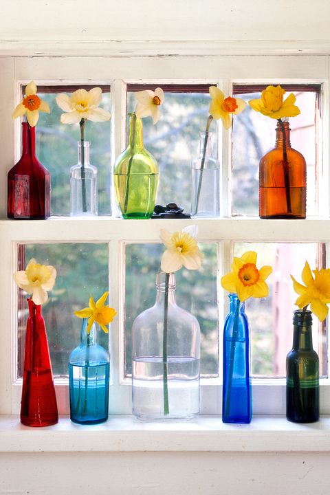 Glass bottle, Bottle, Wine bottle, Yellow, Mason jar, Home accessories, Still life, Vase, Drinkware, Tableware, 