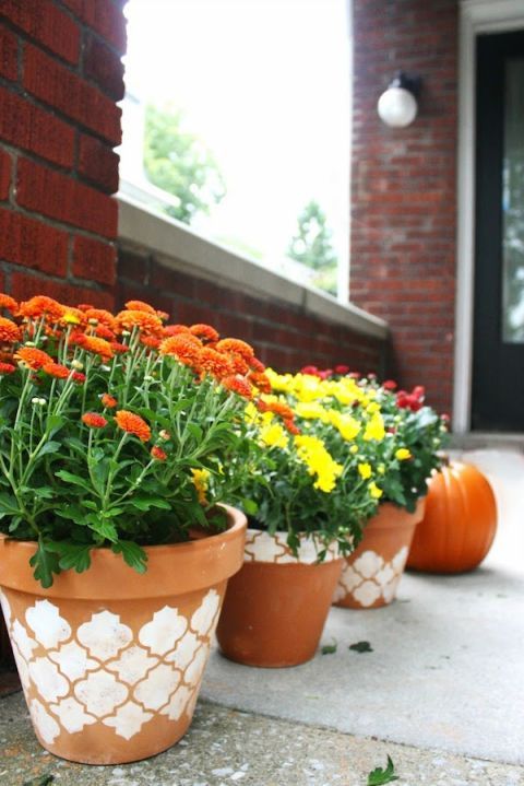 decorate a flower pot