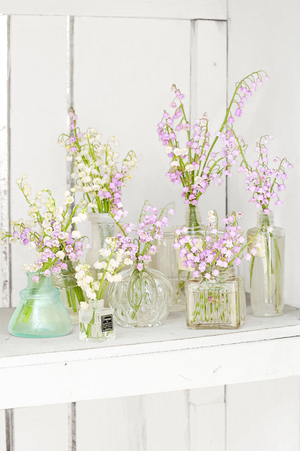 perfume bottles spring centerpiece