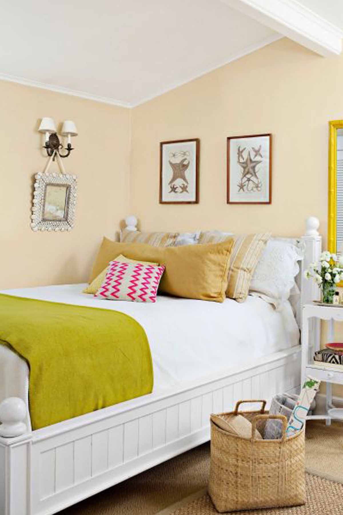 Yellow Painted Bedrooms : 75 Beautiful Bedroom With Yellow Walls Pictures Ideas August 2021 Houzz - The stage is set with pale yellow walls that complement the sunny aspect of the bank of lightly dressed windows opposite the bed.