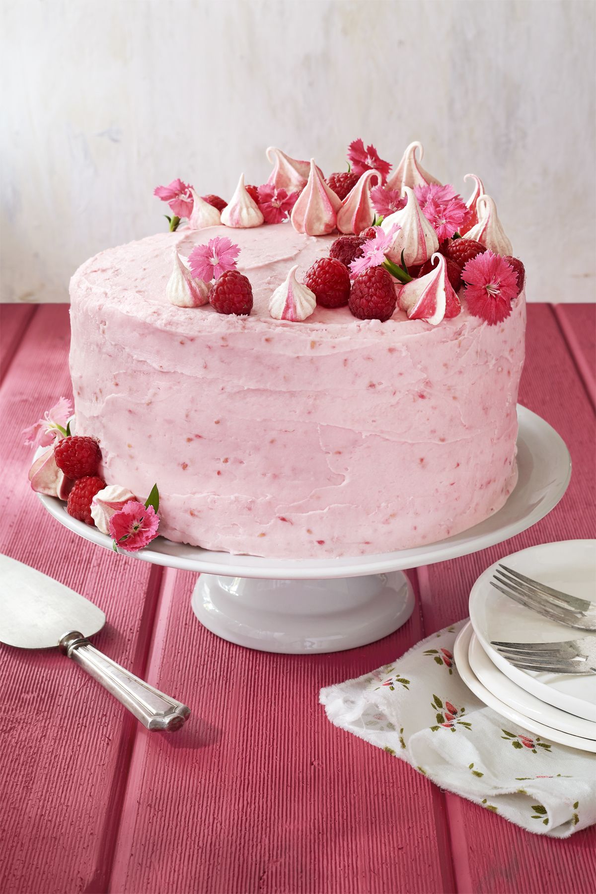 15 Beautiful Cake Decorating Ideas How To Decorate A Pretty Cake   1488469820 Ripe For Pick Raspberry Cheesecake 0417 