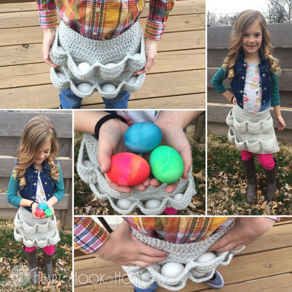 This Crocheted Egg Apron is the Genius Accessory We Didn't Know We