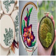 Plant, Flower, Feather, Fashion accessory, Embroidery, 