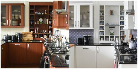 Room, Kitchen appliance, Kitchen, Major appliance, Home appliance, Shelf, Small appliance, House, Shelving, Cupboard, 