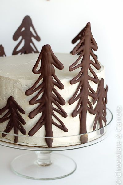 Easy Fall Tree Stump Cake