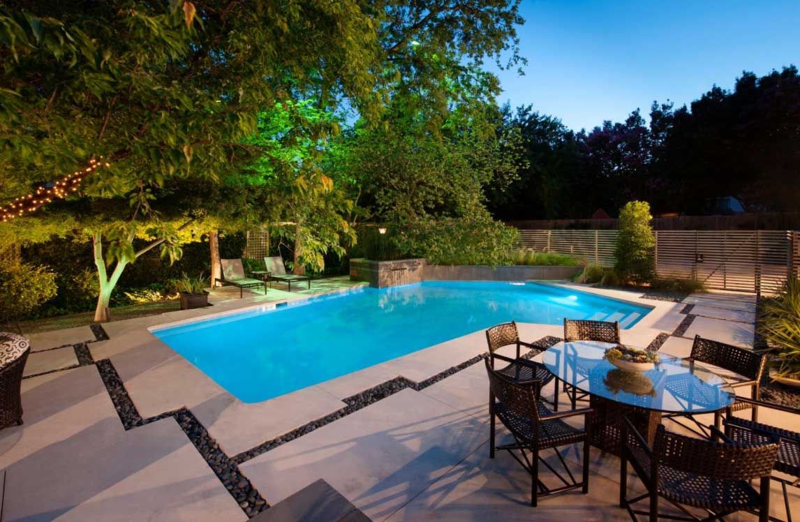 Backyard pool and patio