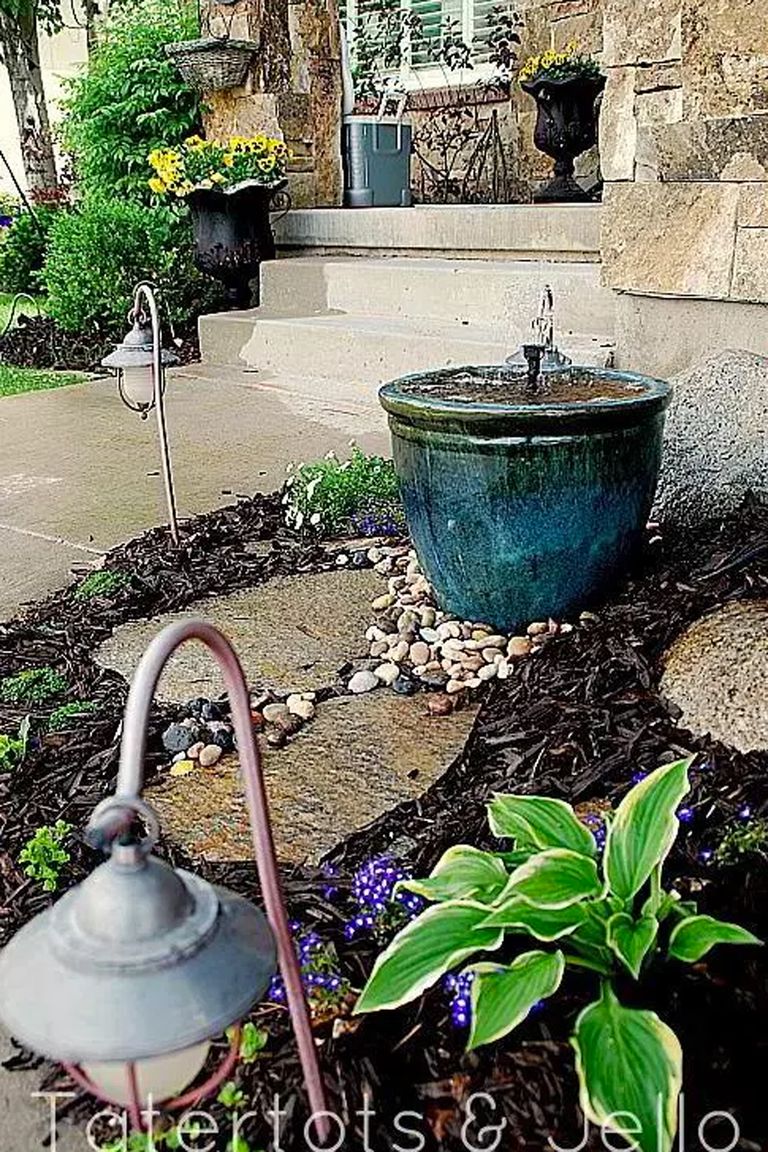 How To Make An Outdoor Fountain From A Pot