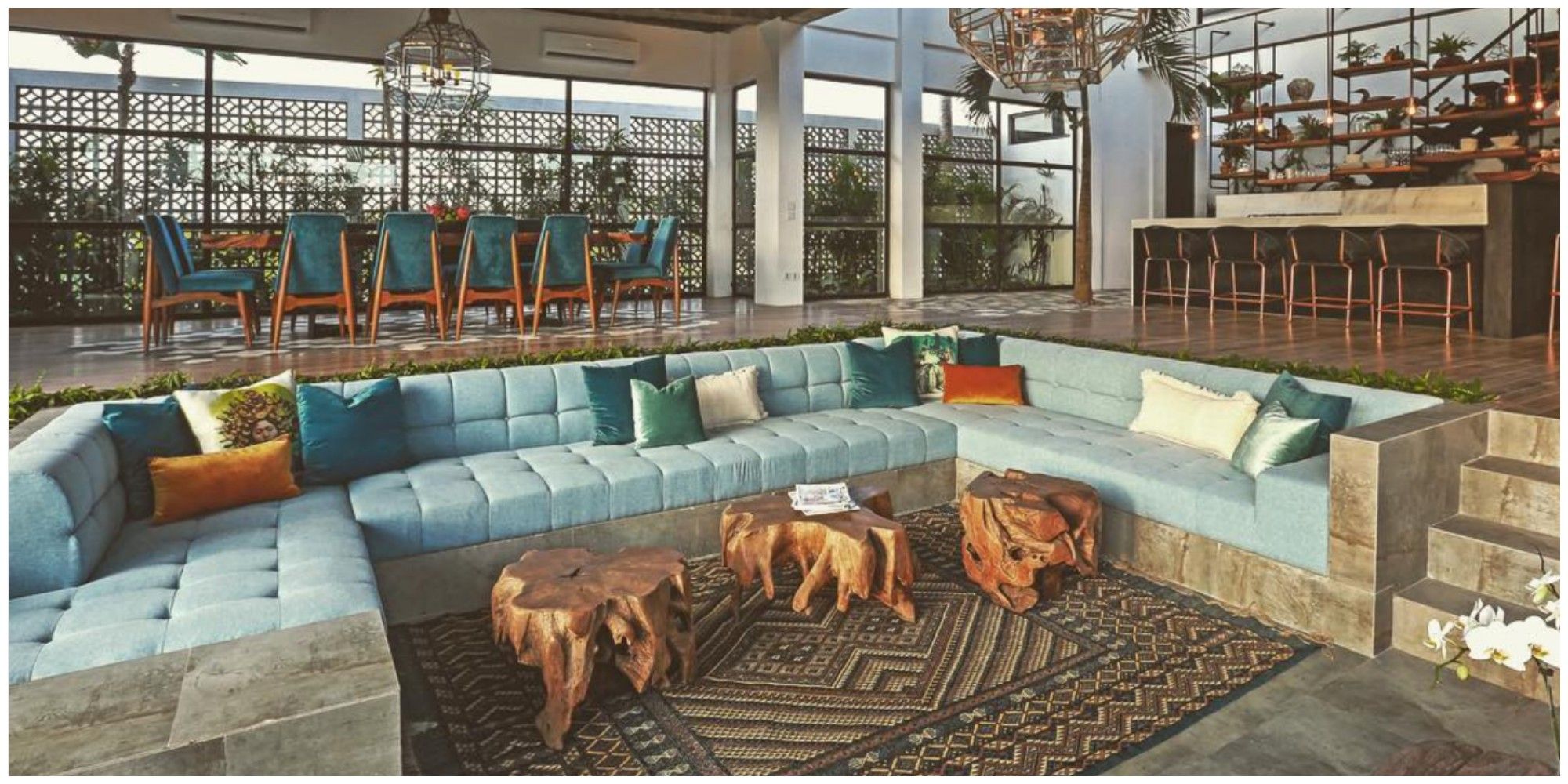 60s sunken living room