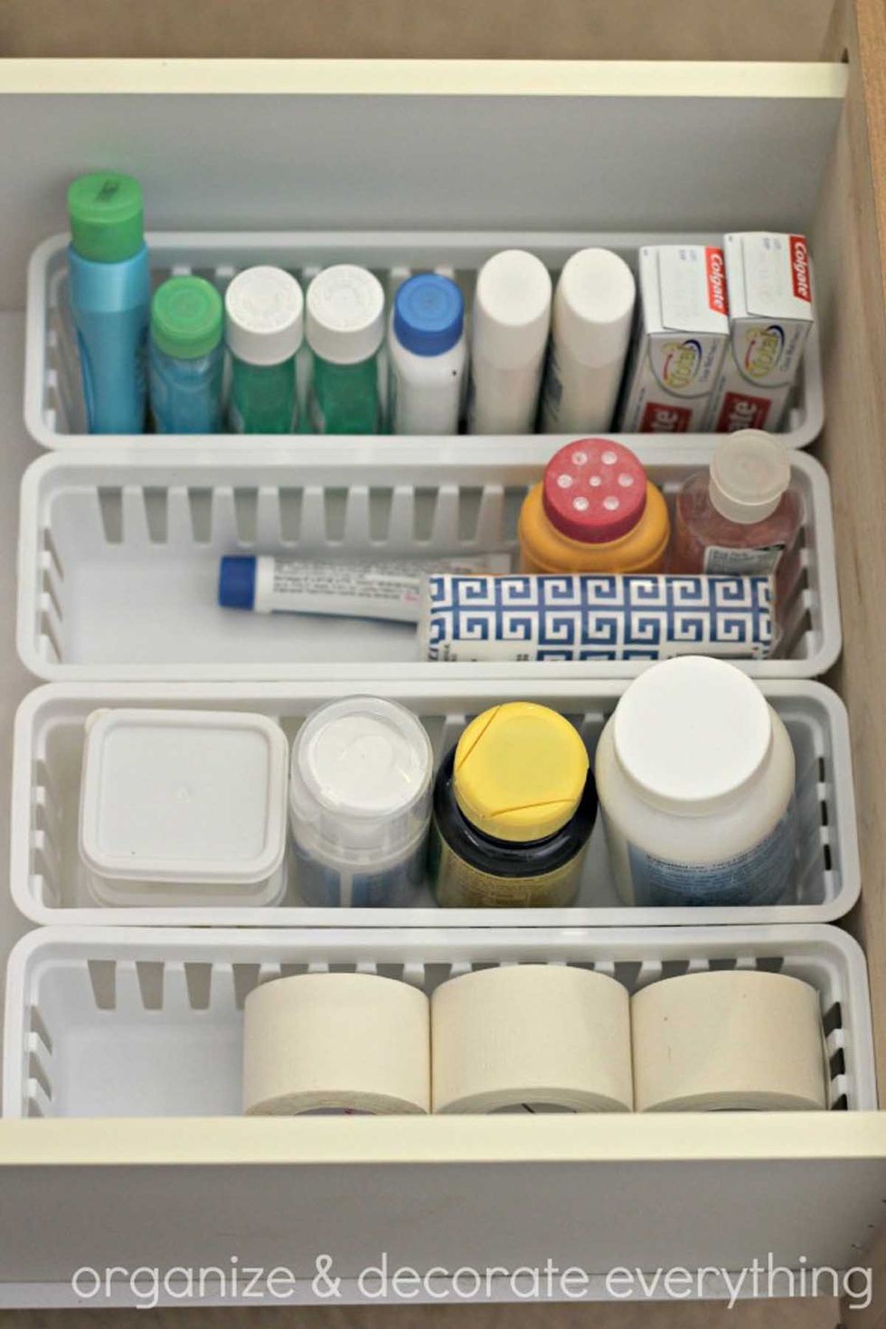 1 5minute drawer organizer bathroom organization ideas