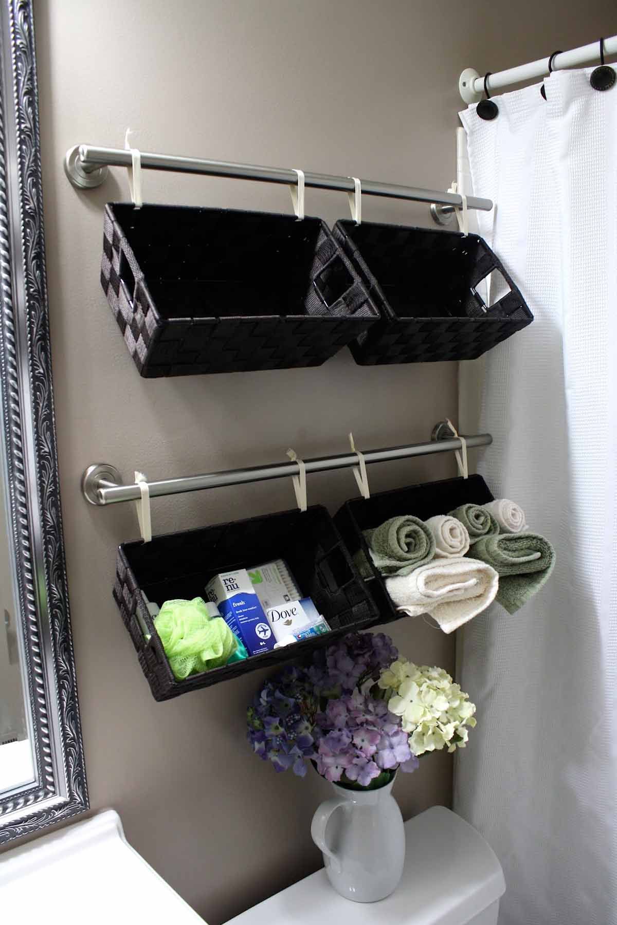 diy bathroom shelf unit