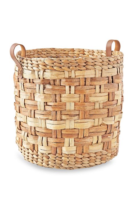 Basket, Wicker, Storage basket, Home accessories, Beige, Hamper, 
