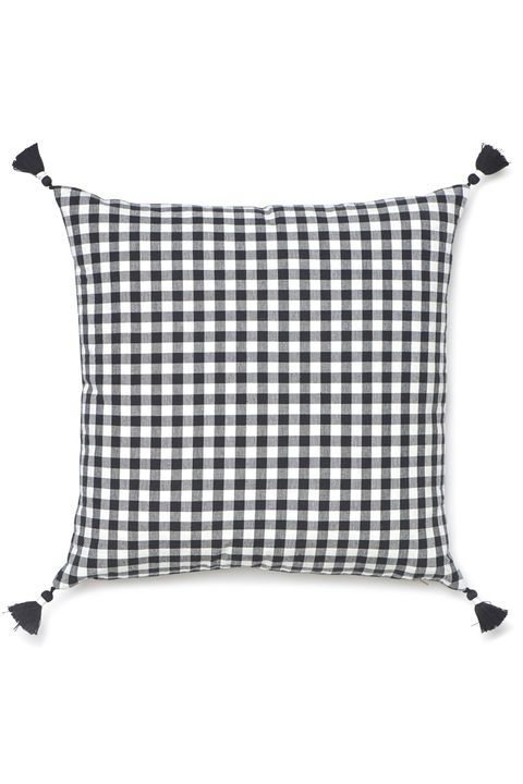 White, Pattern, Pillow, Cushion, Furniture, Throw pillow, Tartan, Plaid, Textile, Design, 