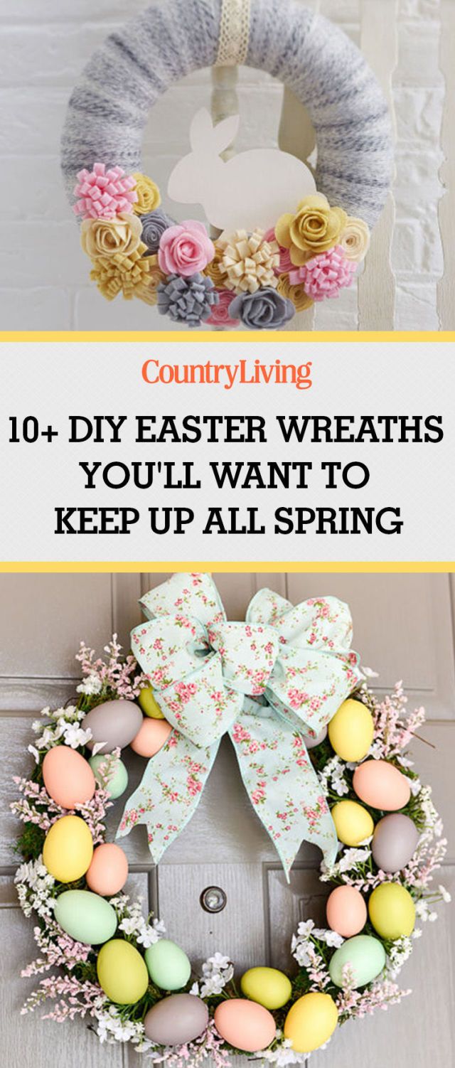 17 DIY Easter Wreath Ideas - How to Make a Cute Easter Door Wreath