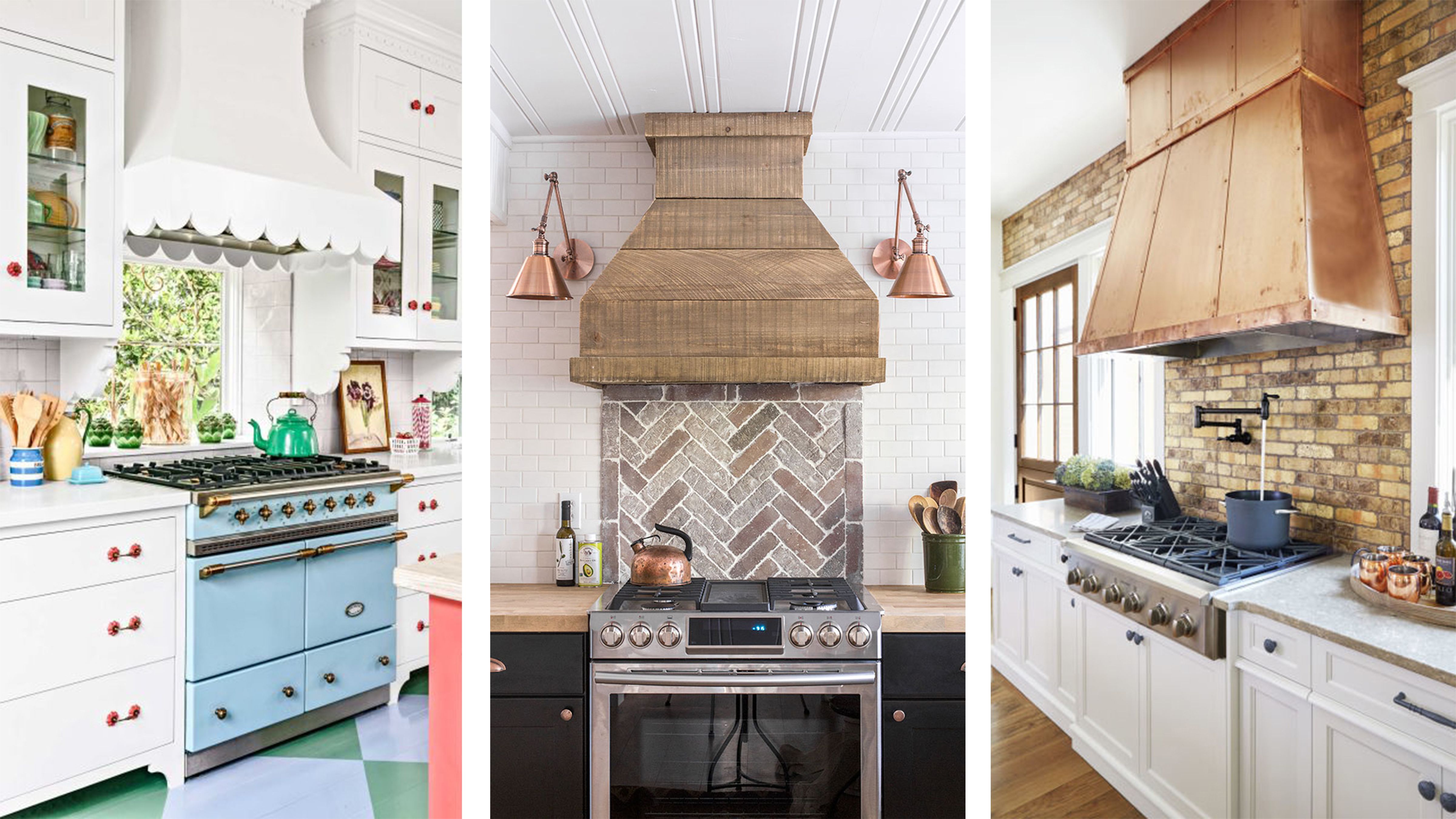 wood kitchen hood fan and light