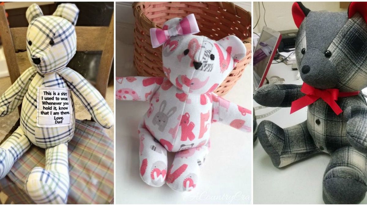 Memory Bear Bears Made From Shirts of Loved Ones. Keepsake 