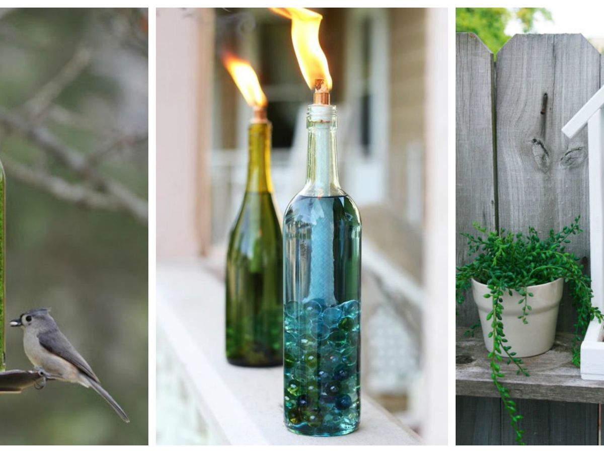 Wine Bottle Garden Crafts - How to Use Recycled Bottles In Your Yard