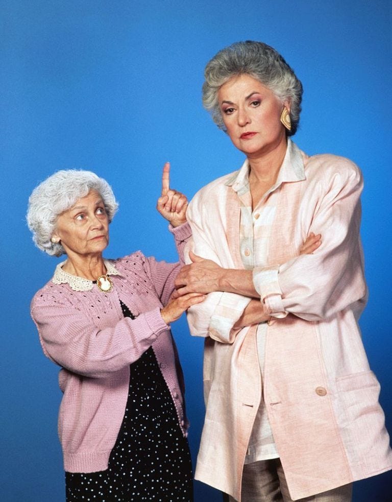 Golden Girls Bea Arthur and Estelle Getty Bea Arthur and Estelle Getty in Golden Girls