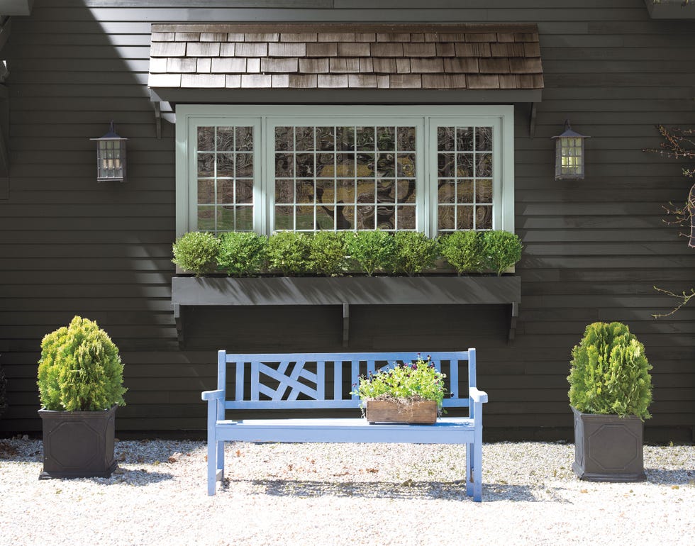 property, house, bench, cottage, home, furniture, building, table, real estate, porch,