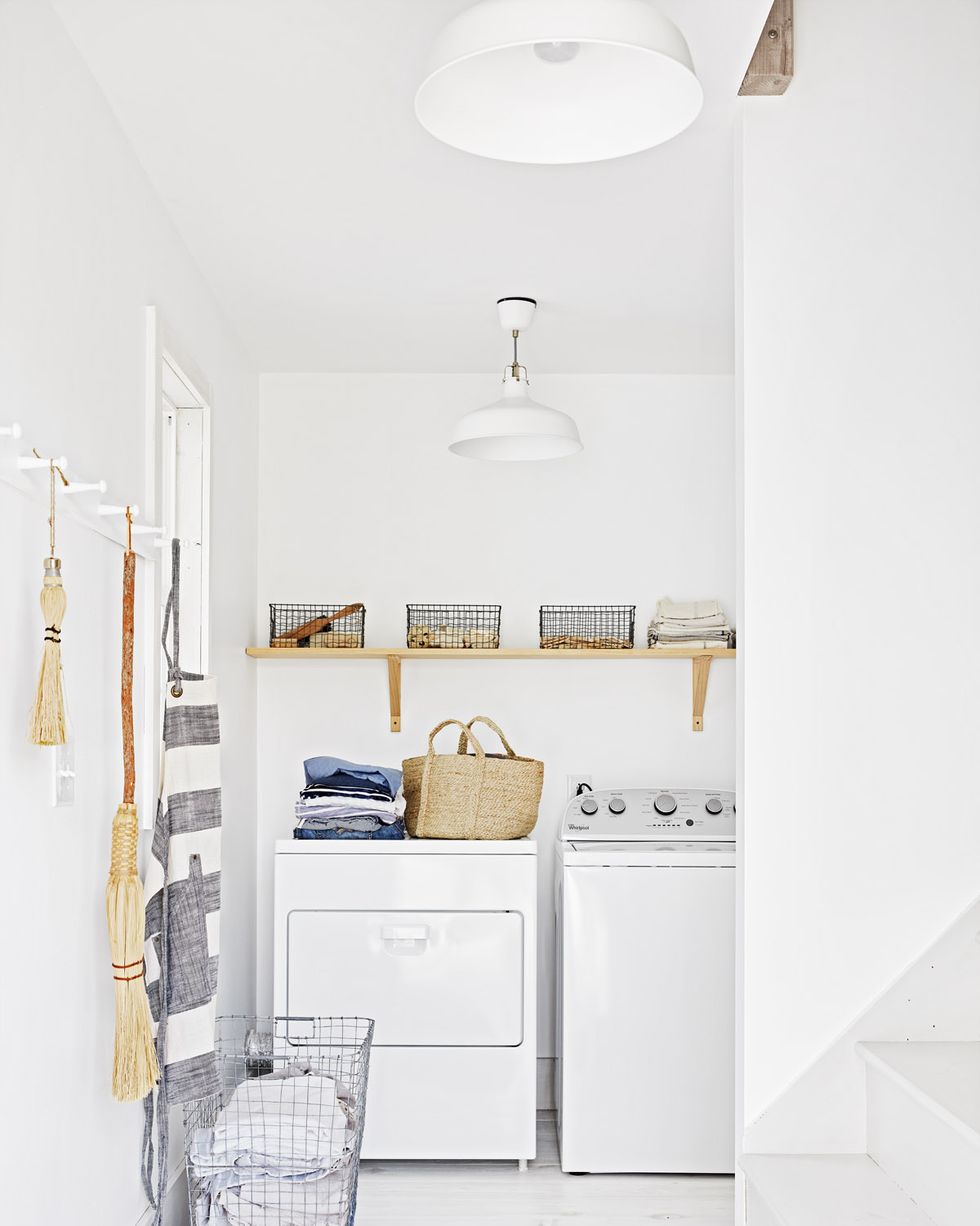 white laundry room