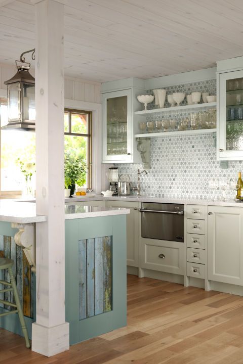 blue kitchens