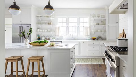 White Kitchen, Do White Painted Cabinets Yellow Over Time