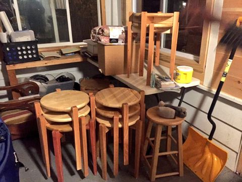 Wood stain, Hardwood, Stool, Plywood, Picture frame, Varnish, Collection, Bar stool, 