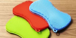 Footwear, Textile, Font, Mat, Crochet, Personal protective equipment, Knitting, Floor, Electric blue, Embroidery, 