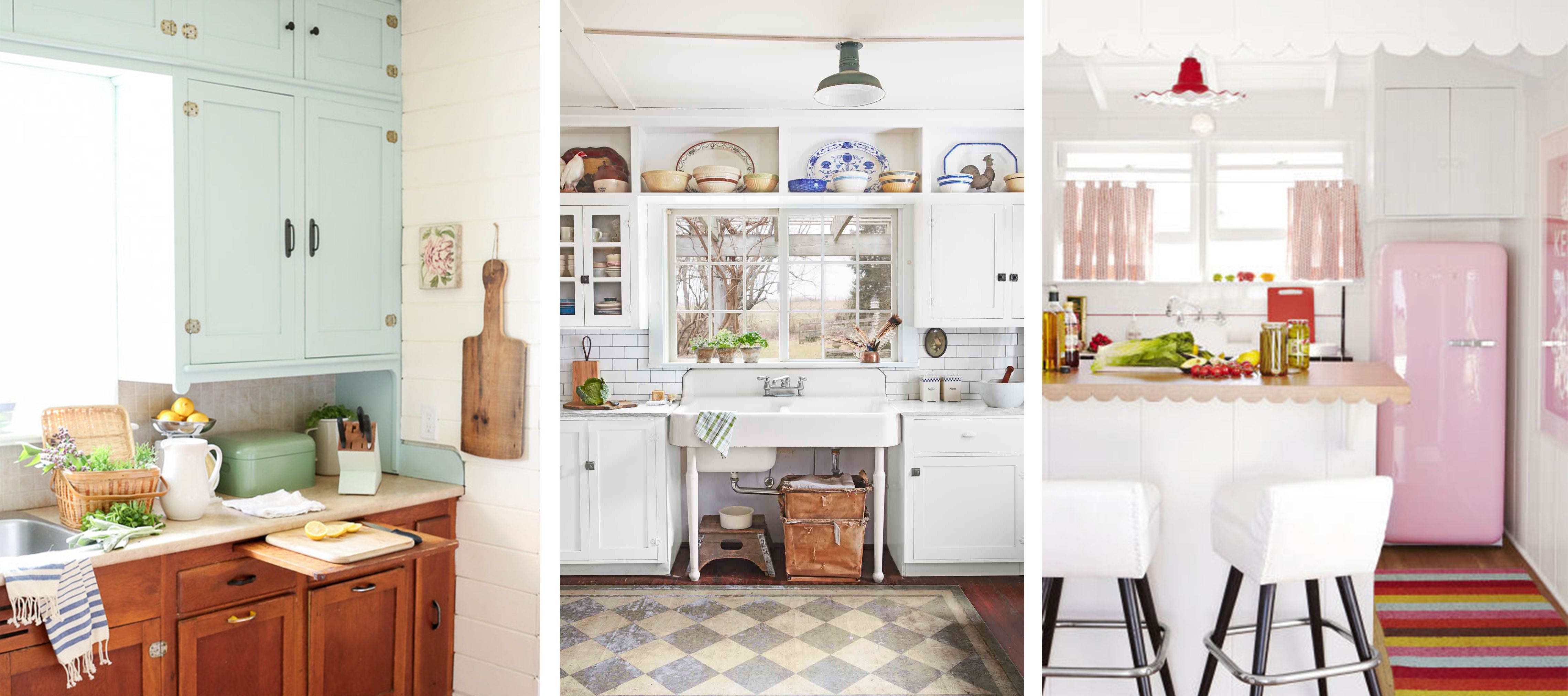 25 Vintage Kitchen Decorating Ideas   Design Inspiration for Retro ...