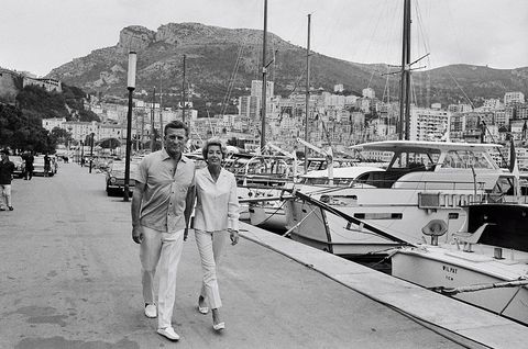 Kirk and Anne Douglas on vacation in France, 1965.