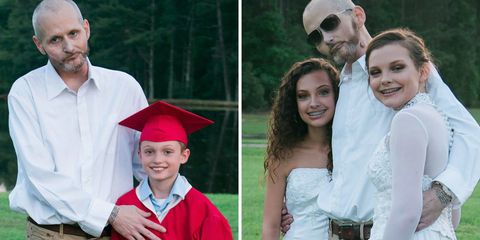 dad with cancer stages future milestones photo shoot with his kids