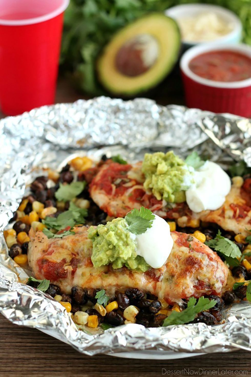 Chicken Enchiladas Foil Packets