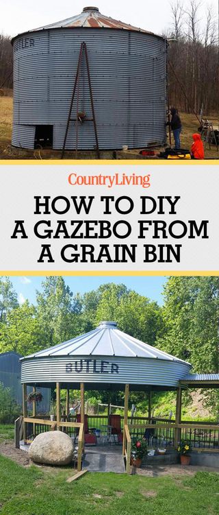 How To Build A Grain Bin Gazebo, Grain Bin Fire Pit