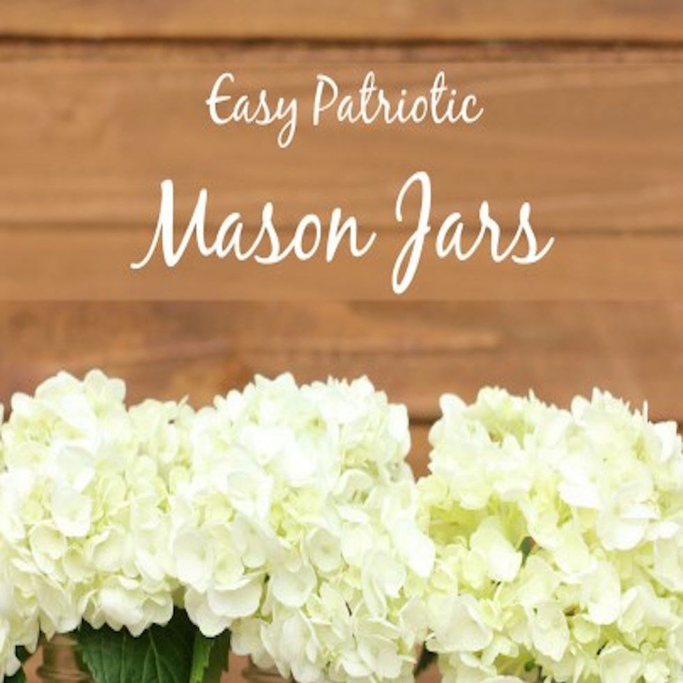 mason jar flower arrangements patriotic mason jars