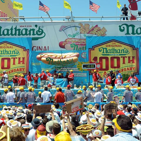 new york, ny   july 04 atmosphere at the 2016 nathans famous 4th of july international hot dog eating contest at coney island on july 4, 2016 in new york city photo by bobby bankwireimage