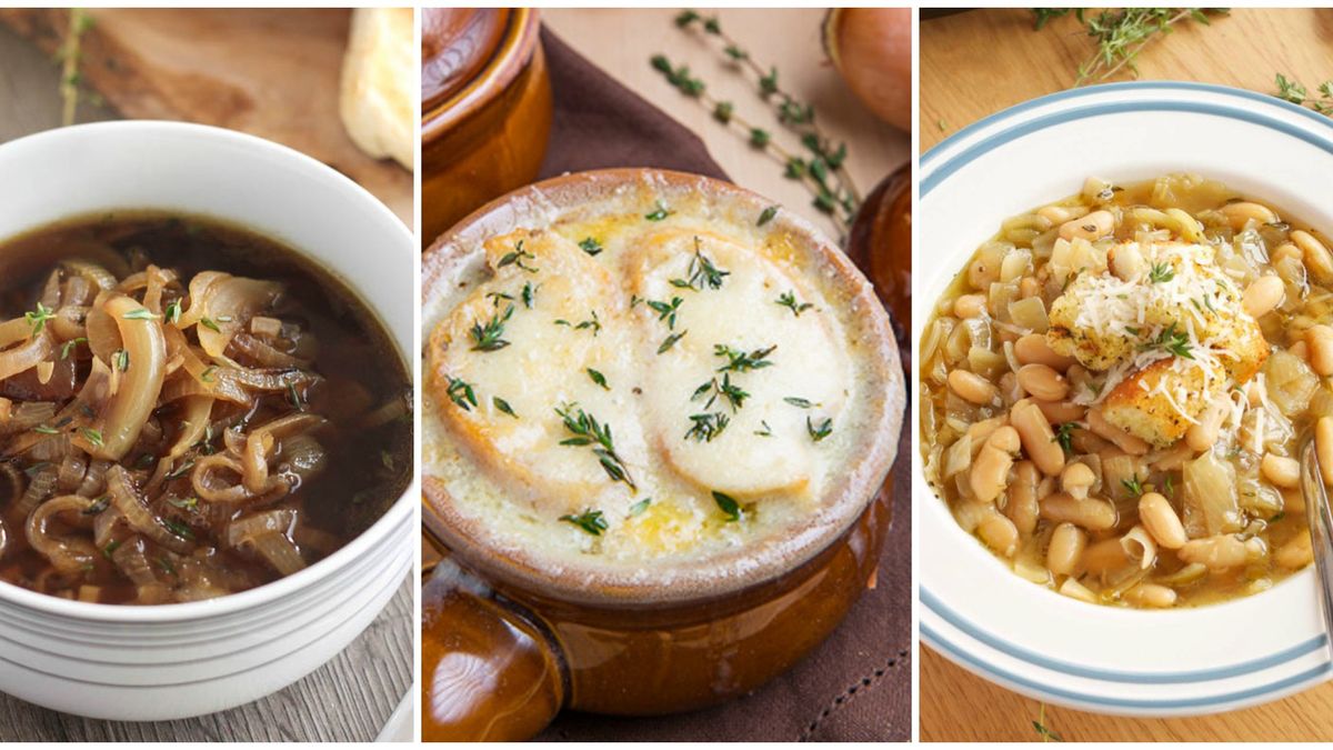 Crock Pot French Onion Soup {with White Beans} - The Busy Baker