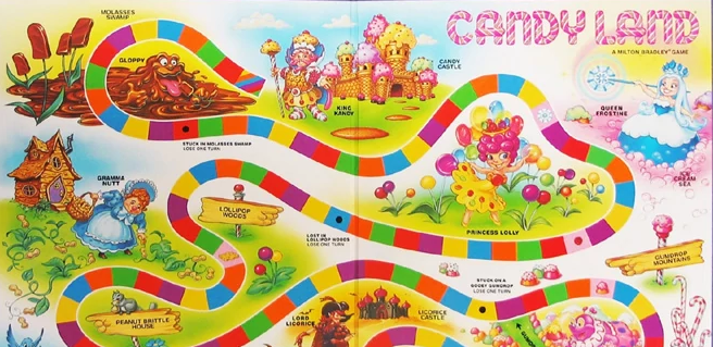 candy land board home made