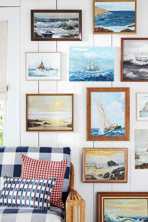 beach house decorating   seascape paintings