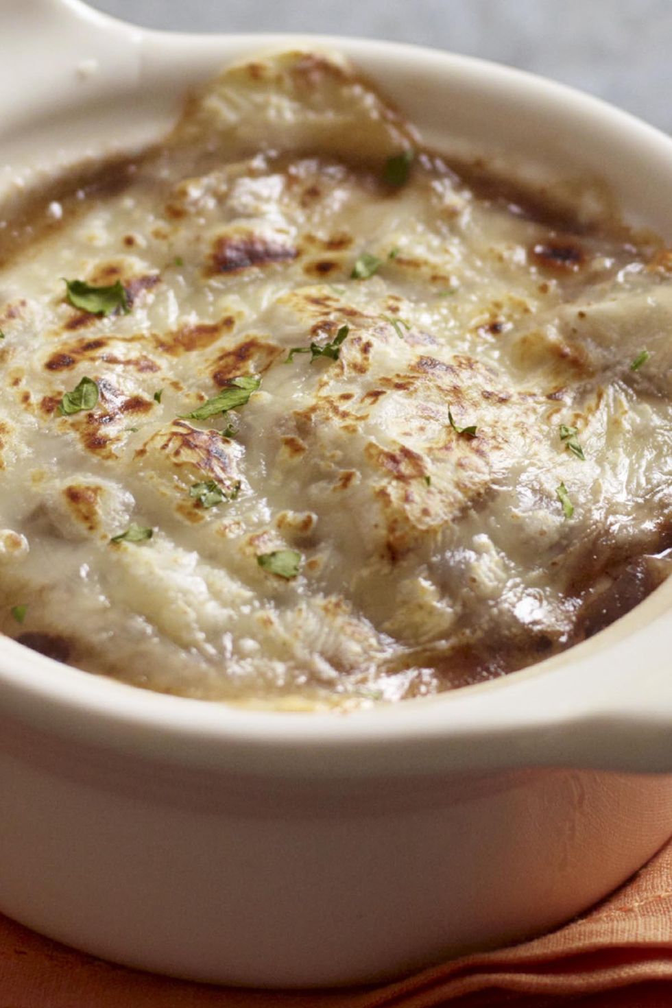 Crock Pot French Onion Soup {with White Beans} - The Busy Baker