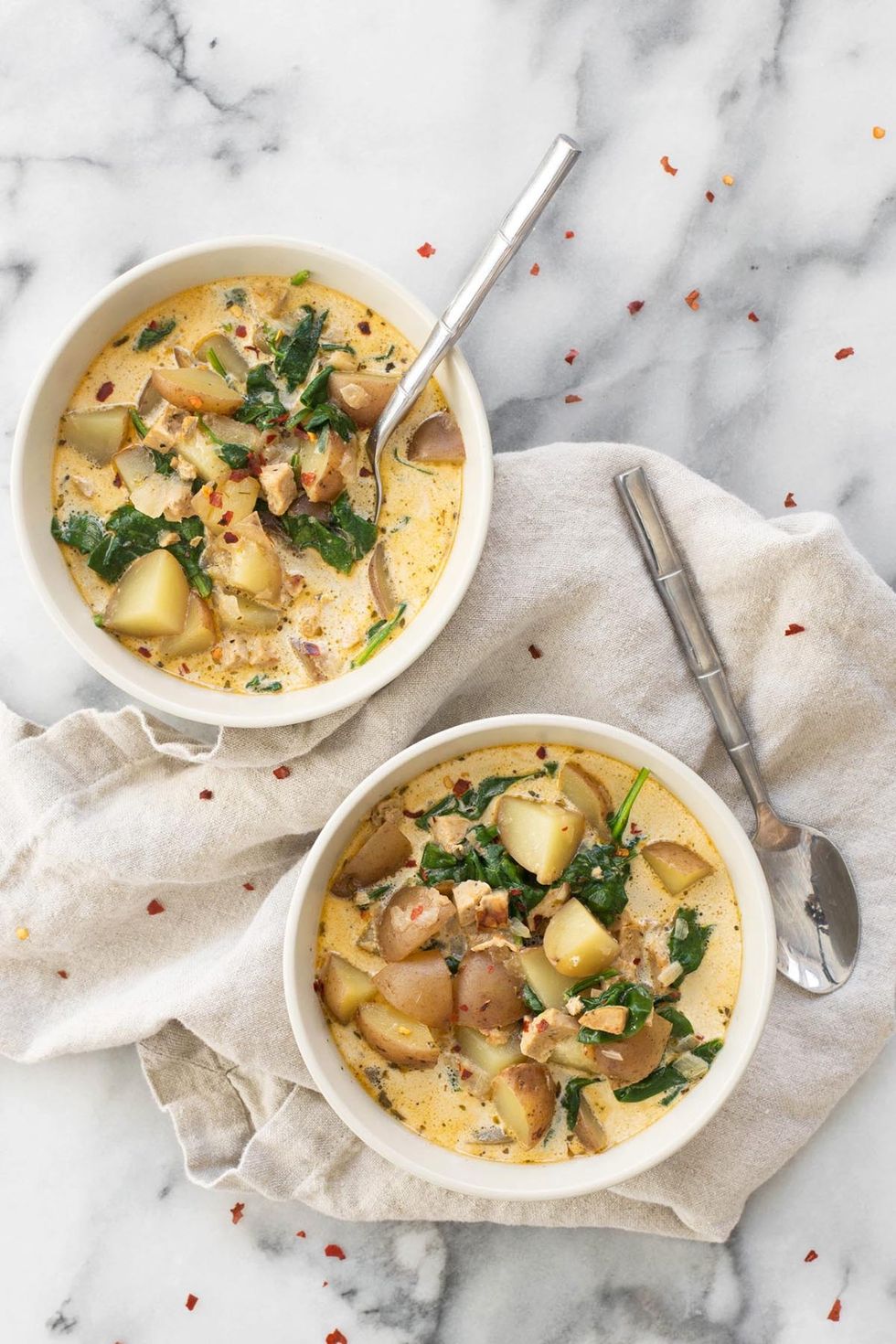 Light Chicken Potato Soup - Cookin Canuck
